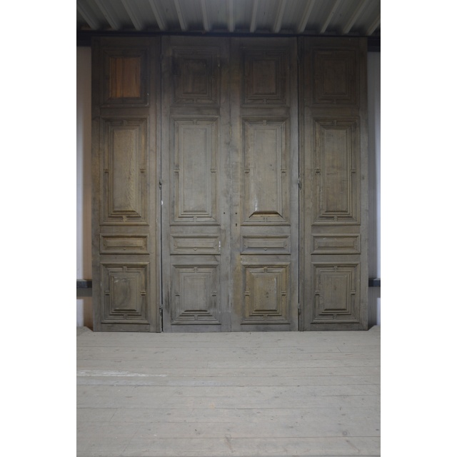 Set van 4 oude geloogde deuren 