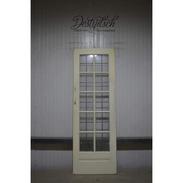 Gebruikte paneeldeur met glas in lood