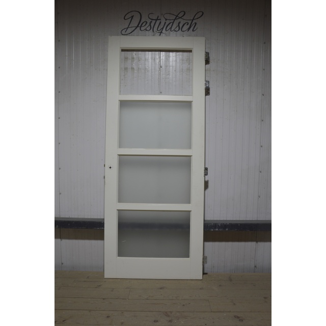 Viervaks paneeldeur met glas 