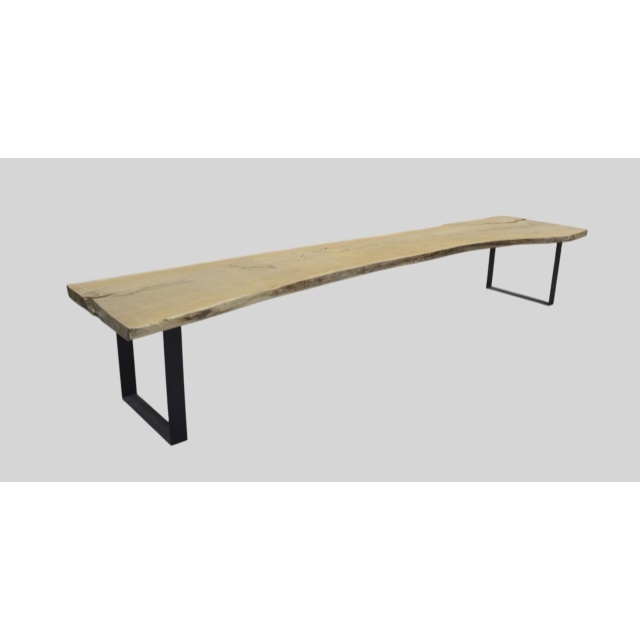 460 cm lange massief eiken boomstamtafel