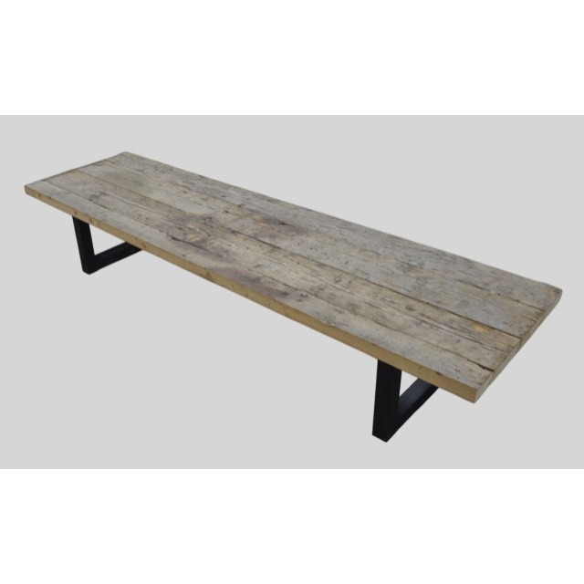 Royale salontafel van oude grenen wagonplanken 